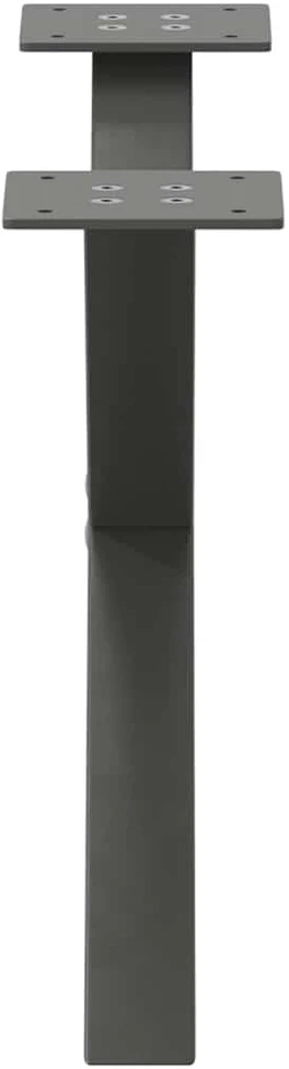 Kavos staliuko kojelės, 2 vnt., antracito spalvos, 60x(30-31) cm, plienas