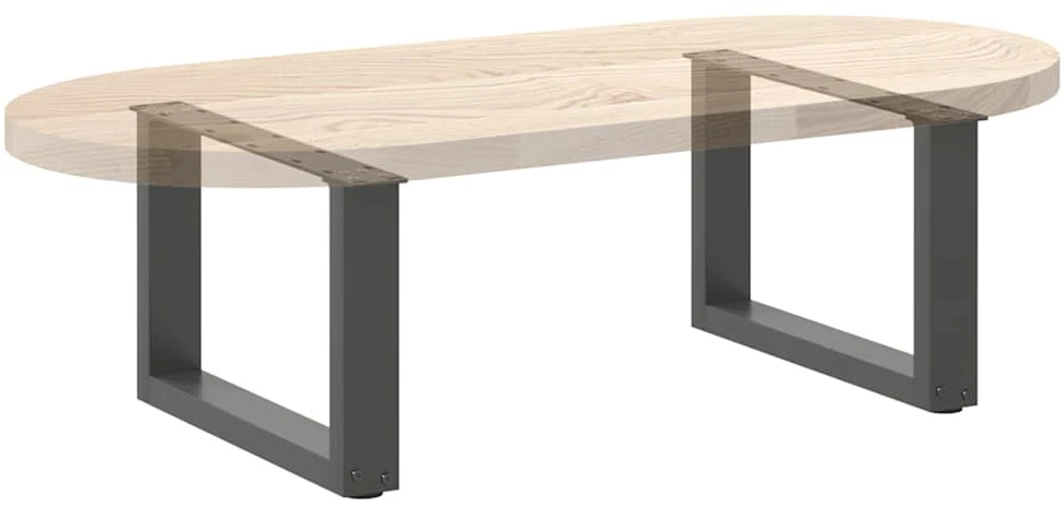 Kavos staliuko kojelės, 2 vnt., antracito spalvos, 50x(30-31) cm, plienas