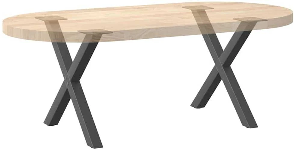 Kavos staliuko kojelės, 2 vnt., antracito spalvos, 60x(42-43) cm, plienas