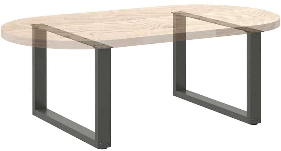 Kavos staliuko kojelės, 2 vnt., antracito spalvos, 60x(42-43) cm, plienas