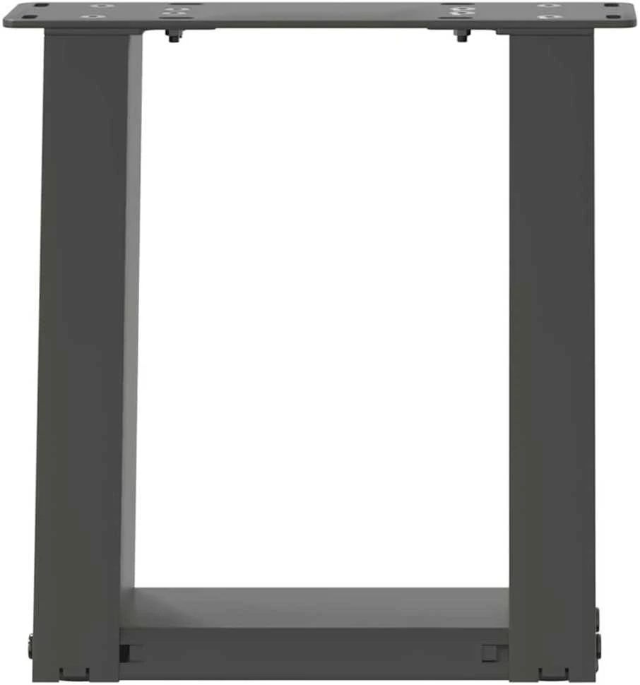 Kavos staliuko kojelės, 2 vnt., antracito spalvos, 30x(30-31) cm, plienas