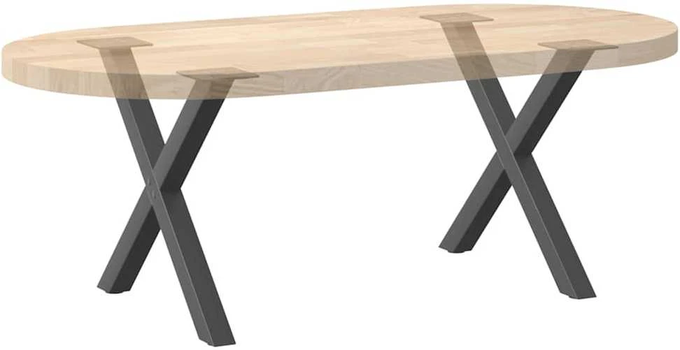 Kavos staliuko kojelės, 2 vnt., antracito spalvos, 50x(42-43) cm, plienas