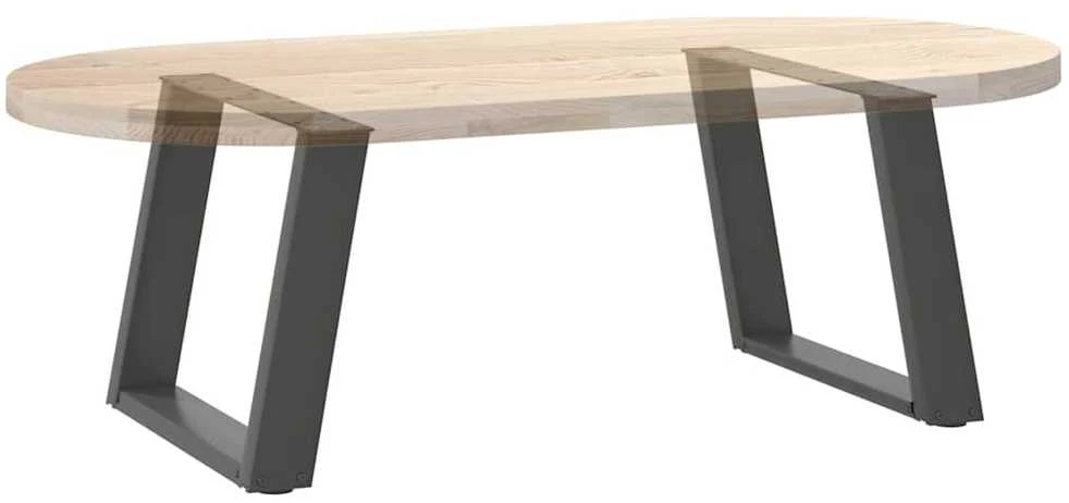 Kavos staliuko kojelės, 2 vnt., antracito spalvos, 60x(42-43) cm, plienas