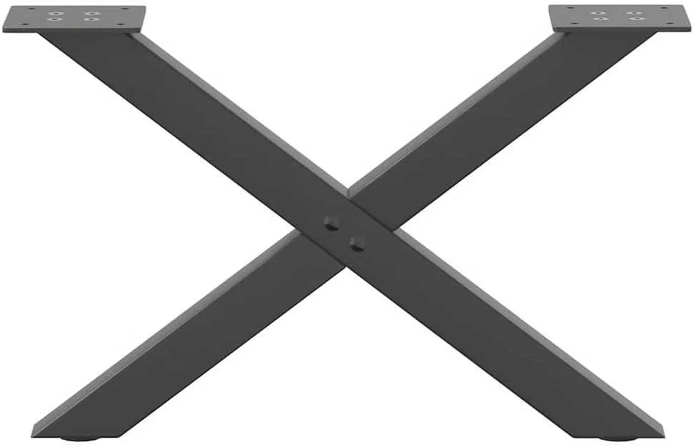 Kavos staliuko kojelės, 2 vnt., antracito spalvos, 50x(30-31) cm, plienas