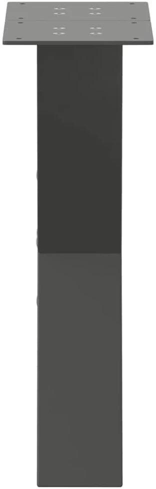 Kavos staliuko kojelės, 2 vnt., antracito spalvos, 38x(42-43) cm, plienas