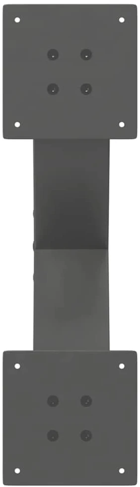 Kavos staliuko kojelės, 2 vnt., antracito spalvos, 50x(30-31) cm, plienas
