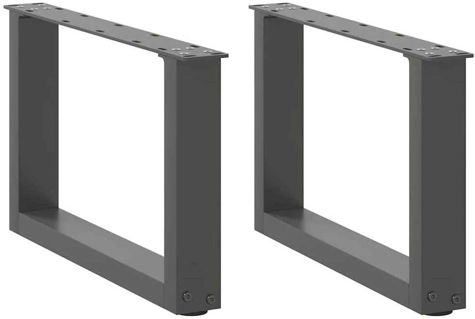 Kavos staliuko kojelės, 2 vnt., antracito spalvos, 50x(30-31) cm, plienas