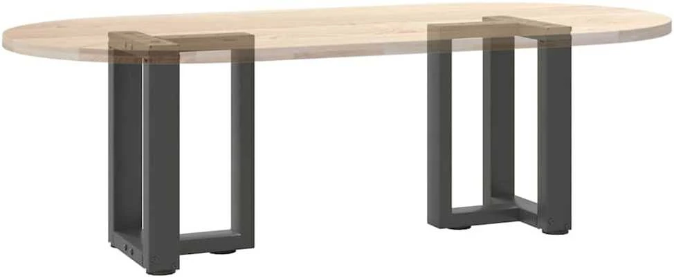 Kavos staliuko kojelės, 2 vnt., antracito spalvos, 28x25x(42-43) cm, plienas