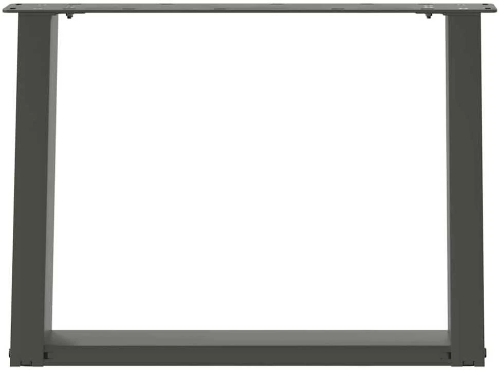 Kavos staliuko kojelės, 2 vnt., antracito spalvos, 60x(42-43) cm, plienas