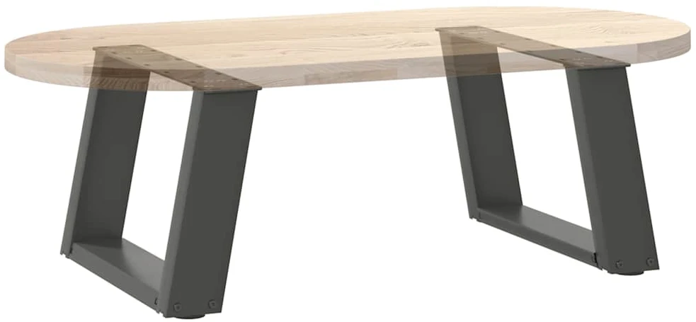 Kavos staliuko kojelės, 2 vnt., antracito spalvos, 40x(30-31) cm, plienas, U formos