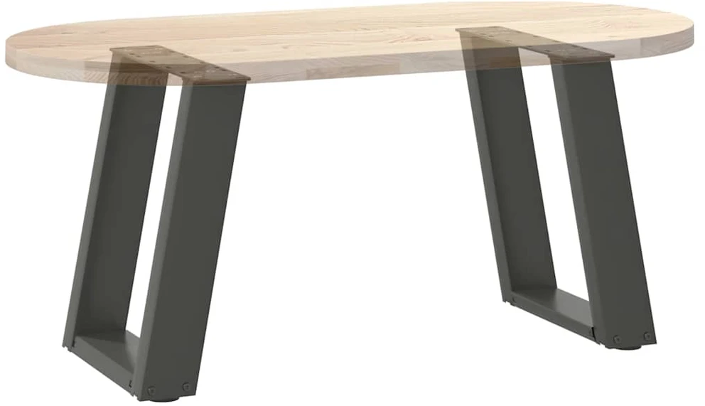 Kavos staliuko kojelės, 2 vnt., antracito spalvos, 38x(42-43) cm, plienas