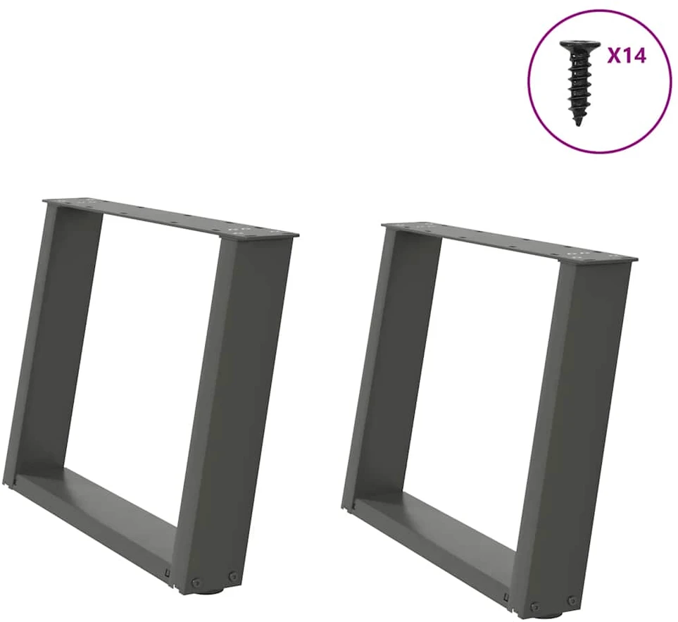 Kavos staliuko kojelės, U formos, 2 vnt., 70x(42-43)cm