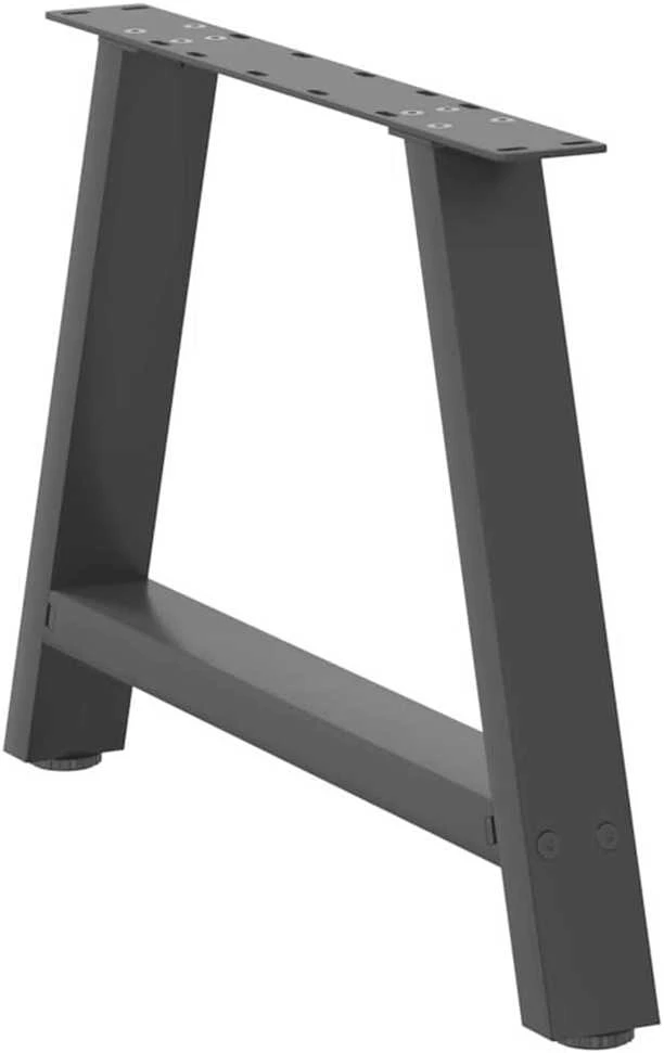 Kavos staliuko kojelės, 2 vnt., antracito spalvos, 70x(42-43) cm, plienas