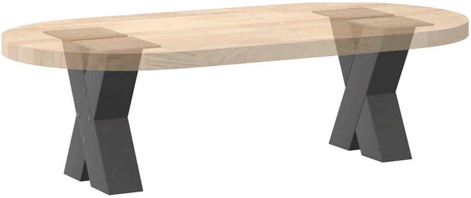 Kavos staliuko kojelės, 2 vnt., antracito spalvos, 40x(30-31) cm, plienas