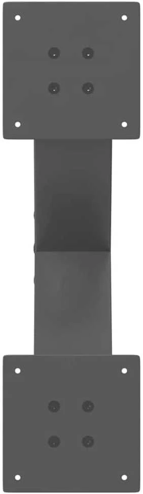 Kavos staliuko kojelės, 2 vnt., antracito spalvos, 60x(30-31) cm, plienas