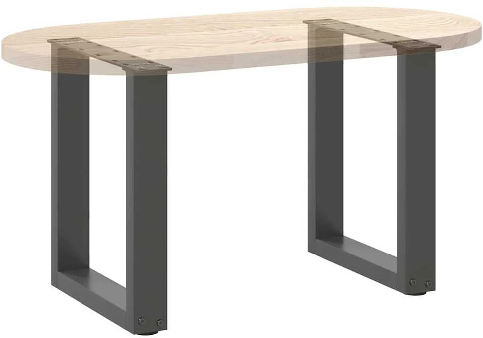 Kavos staliuko kojelės, 2 vnt., antracito spalvos, 28x(42-43) cm, plienas