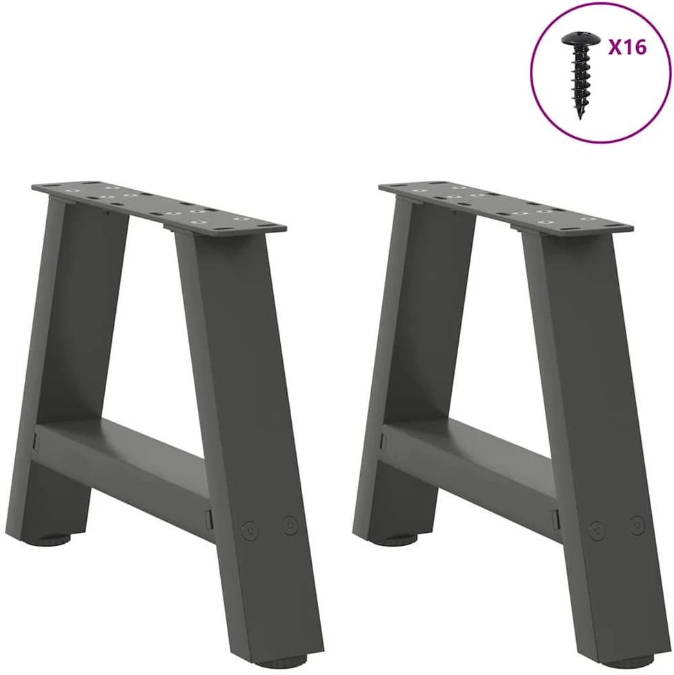 Kavos staliuko kojelės, A formos, 2 vnt., 30x(30-31)cm, plienas
