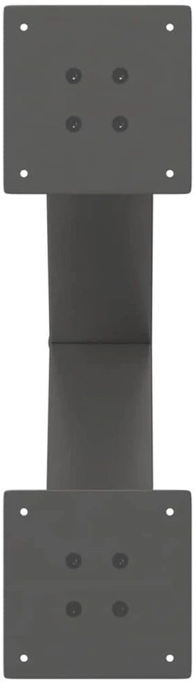 Kavos staliuko kojelės, 2 vnt., antracito spalvos, 50x(42-43) cm, plienas