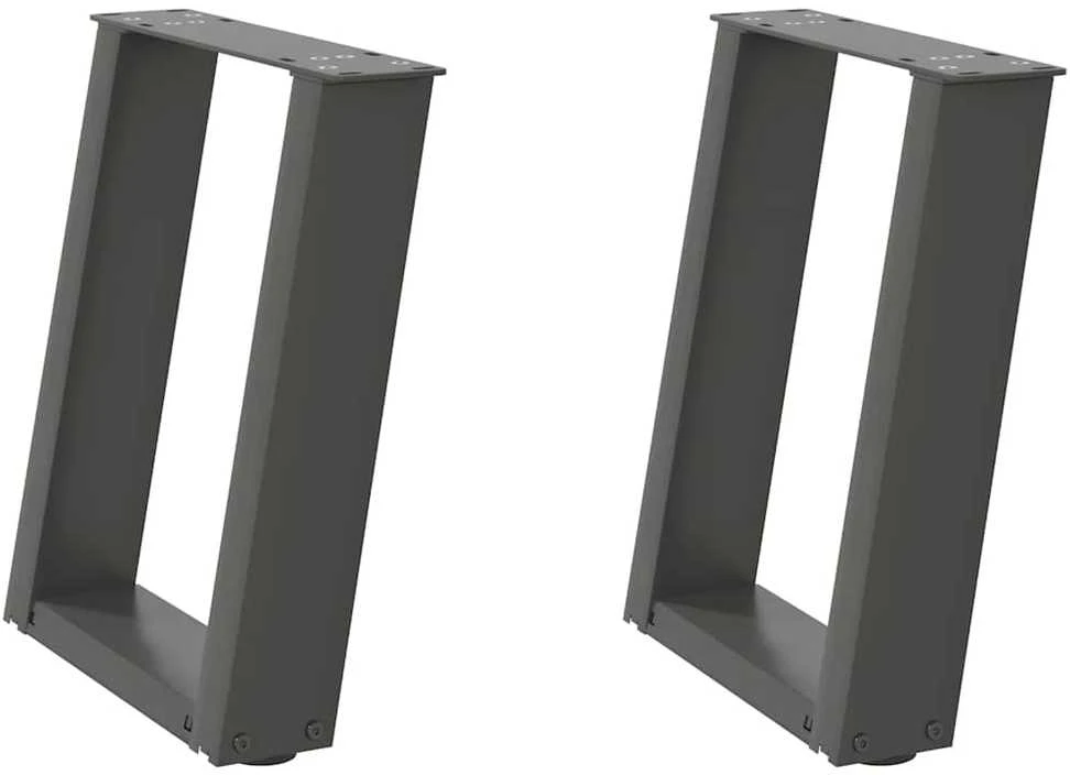 Kavos staliuko kojelės, 2 vnt., antracito spalvos, 28x(42-43) cm, plienas