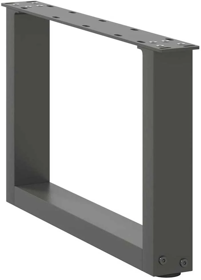 Kavos staliuko kojelės, 2 vnt., antracito spalvos, 50x(30-31) cm, plienas