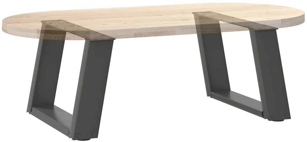 Kavos staliuko kojelės, 2 vnt., antracito spalvos, 40x(30-31) cm, plienas, U formos