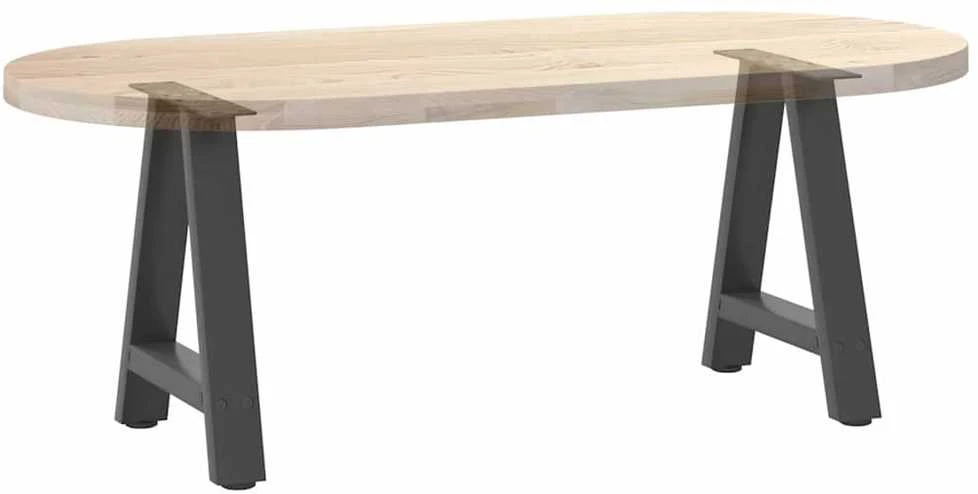 Kavos staliuko kojelės, 2 vnt., antracito spalvos, 38x(42-43) cm, plienas