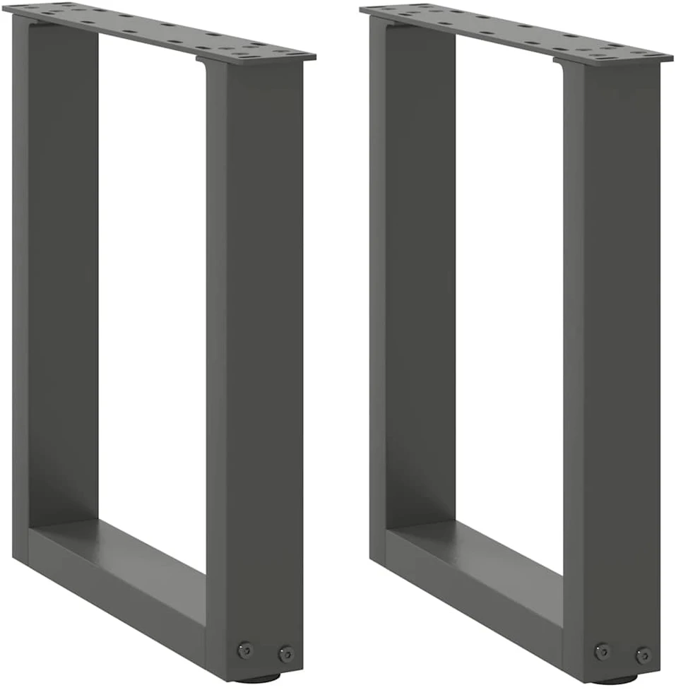 Kavos staliuko kojelės, 2 vnt., antracito spalvos, 28x(42-43) cm, plienas