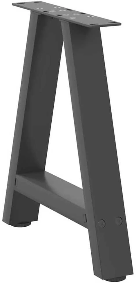 Kavos staliuko kojelės, 2 vnt., antracito spalvos, 38x(42-43) cm, plienas