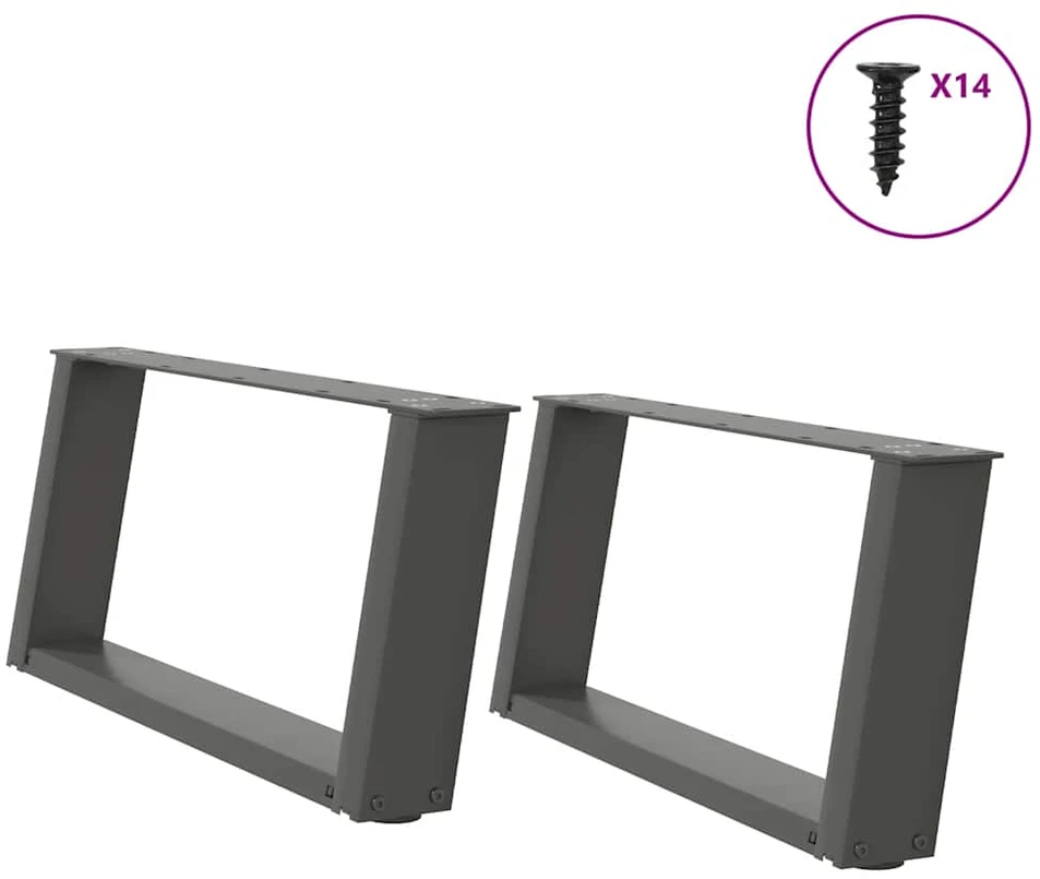 Kavos staliuko kojelės, U formos, 2 vnt., 60x(30-31)cm