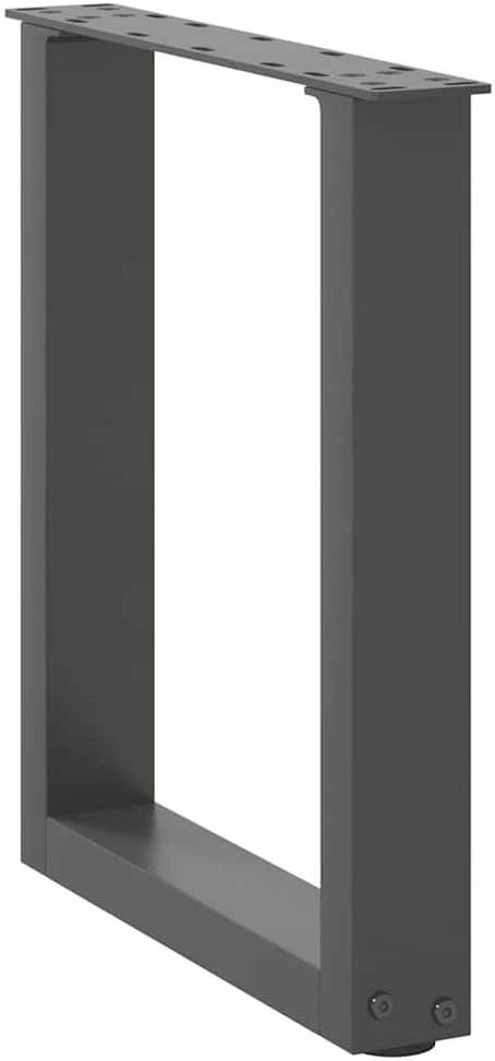 Kavos staliuko kojelės, 2 vnt., antracito spalvos, 28x(42-43) cm, plienas