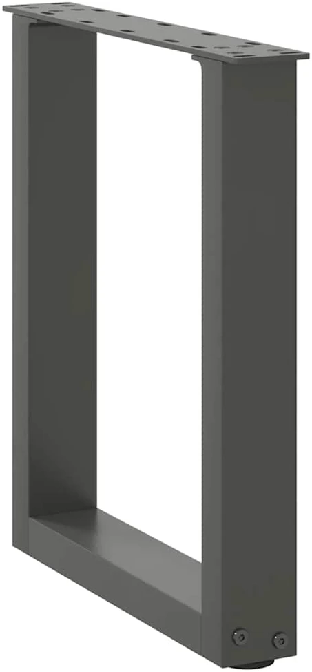 Kavos staliuko kojelės, 2 vnt., antracito spalvos, 38x(42-43) cm, plienas