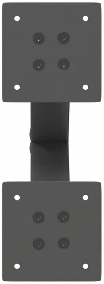 Kavos staliuko kojelės, 2 vnt., antracito spalvos, 28x(42-43) cm, plienas