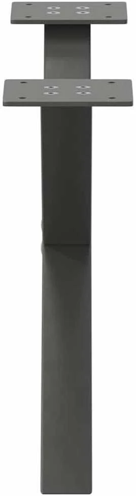 Kavos staliuko kojelės, 2 vnt., antracito spalvos, 50x(30-31) cm, plienas