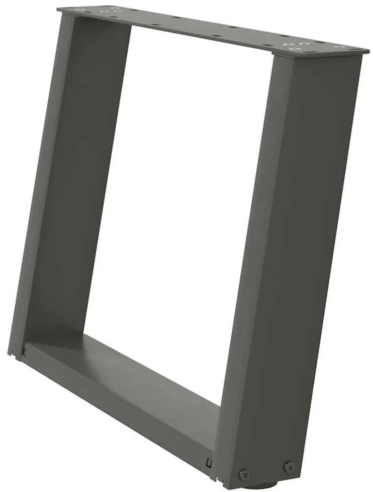 Kavos staliuko kojelės, 2 vnt., antracito spalvos, 60x(42-43) cm, plienas