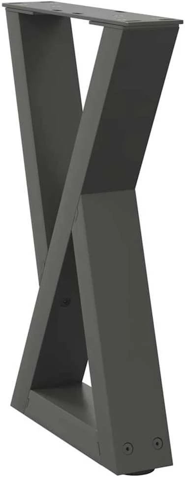Kavos staliuko kojelės, 2 vnt., antracito spalvos, 28x(42-43,3) cm, plienas