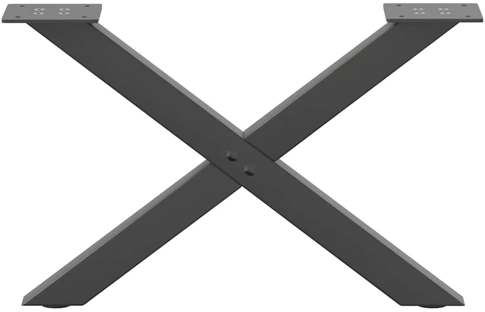 Kavos staliuko kojelės, 2 vnt., antracito spalvos, 60x(30-31) cm, plienas