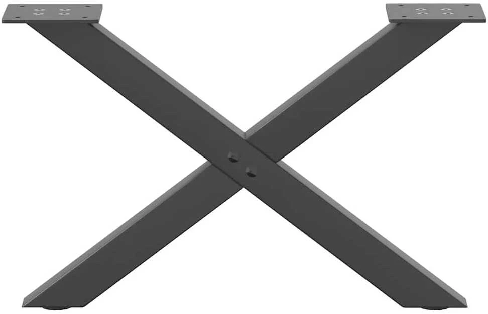 Kavos staliuko kojelės, 2 vnt., antracito spalvos, 60x(30-31) cm, plienas