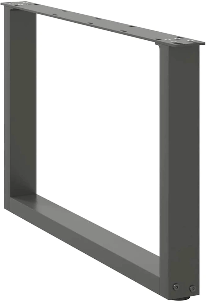 Kavos staliuko kojelės, 2 vnt., antracito spalvos, 60x(42-43) cm, plienas