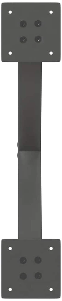Kavos staliuko kojelės, 2 vnt., antracito spalvos, 60x(30-31) cm, plienas