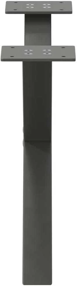 Kavos staliuko kojelės, 2 vnt., antracito spalvos, 60x(30-31) cm, plienas