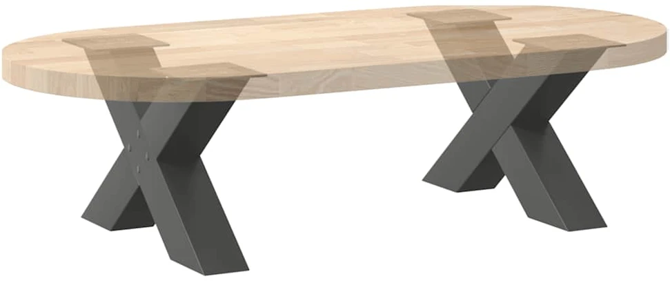 Kavos staliuko kojelės, 2 vnt., antracito spalvos, 50x(30-31) cm, plienas