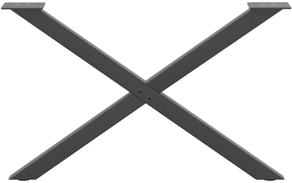 Kavos staliuko kojelės, 2 vnt., antracito spalvos, 70x(42-43) cm, plienas