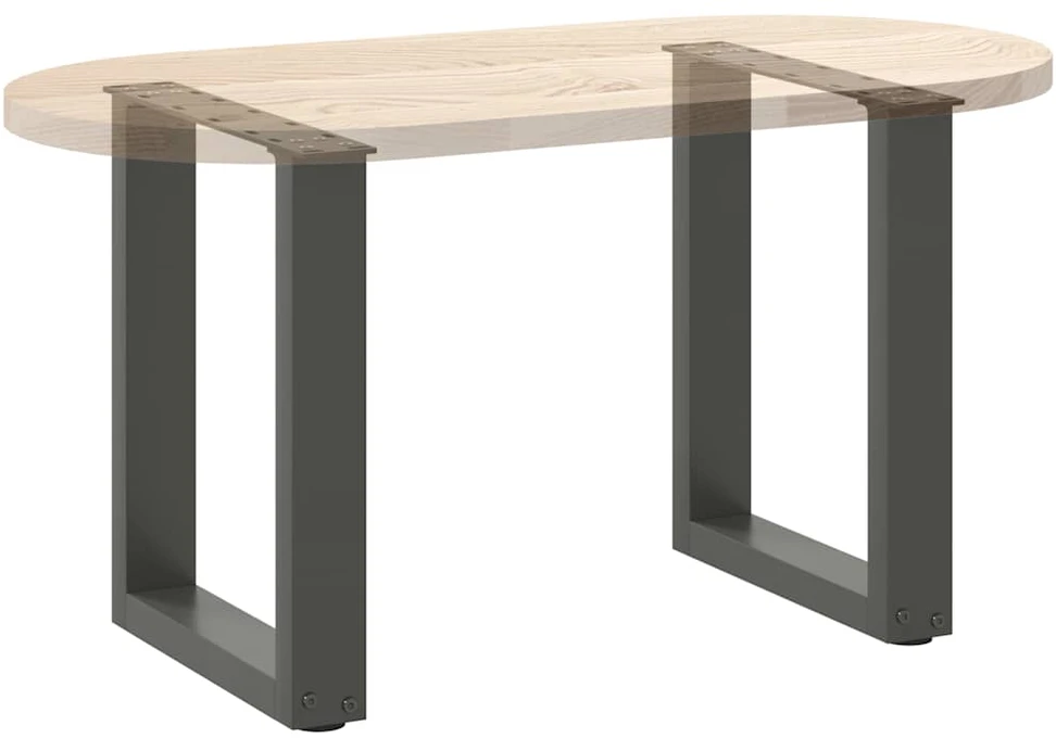 Kavos staliuko kojelės, 2 vnt., antracito spalvos, 38x(42-43) cm, plienas