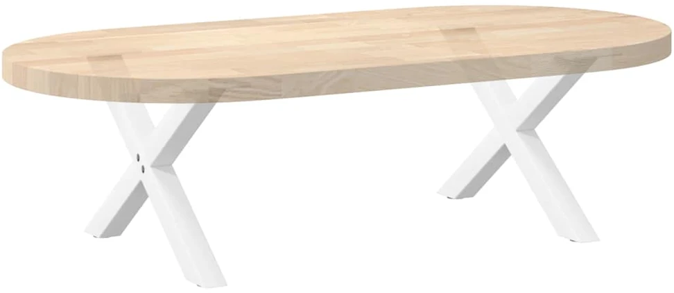 Kavos staliuko kojelės, 2 vnt., baltos, 60x(30-31) cm, plienas, X formos
