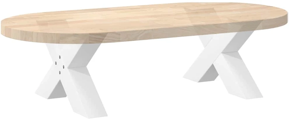 Kavos staliuko kojelės, 2 vnt., baltos, 60x(30-31) cm, plienas, X formos
