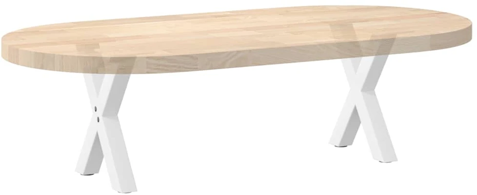 Kavos staliuko kojelės, 2 vnt., baltos, 30x(30-31) cm, plienas, X formos