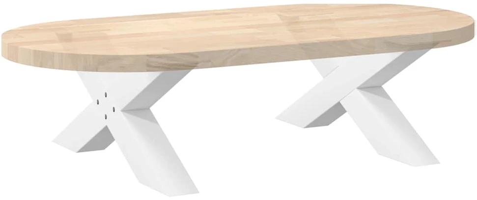 Kavos staliuko kojelės, 2 vnt., baltos, 70x(30-31) cm, plienas, X formos
