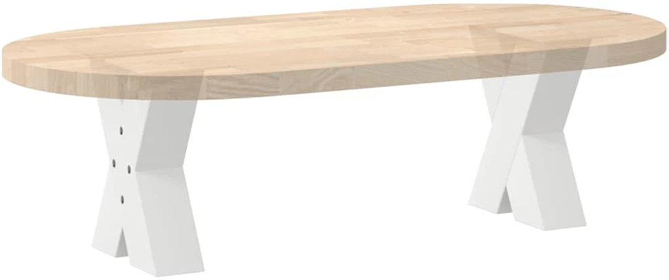 Kavos staliuko kojelės, 2 vnt., baltos, 30x(30-31) cm, plienas, X formos