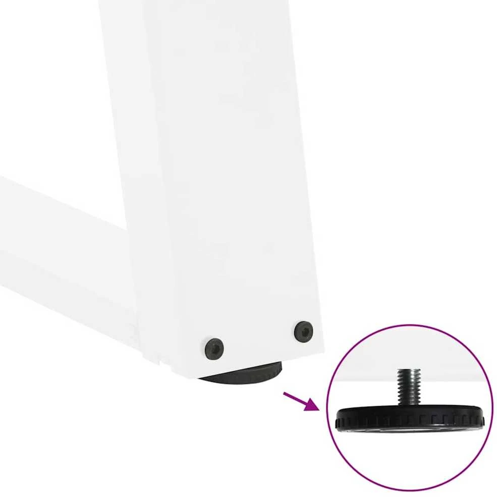 Kavos staliuko kojelės, 2 vnt., baltos, 50x(30-31) cm, plienas, U formos