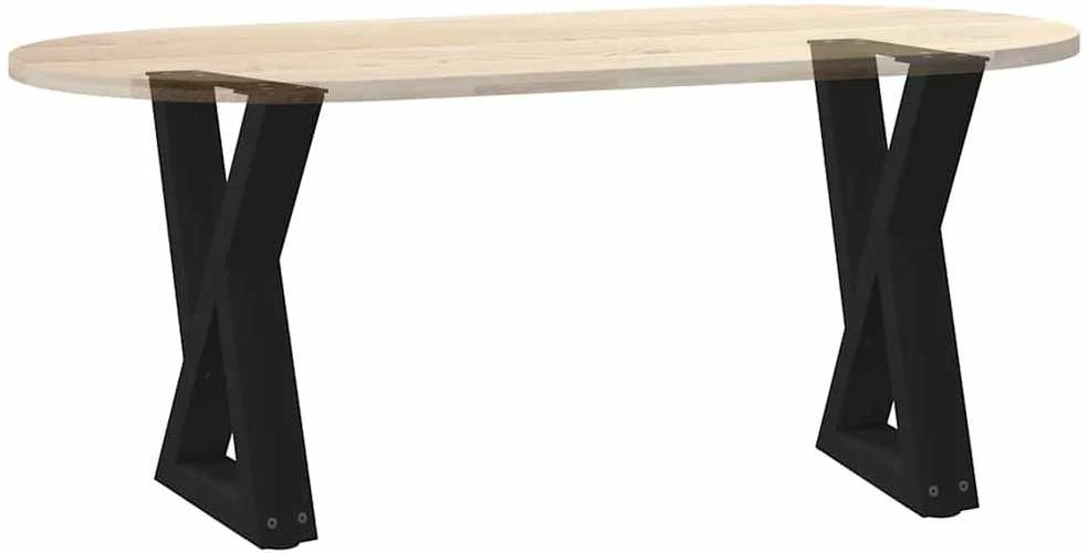 Kavos staliuko kojelės, 2 vnt., juodos, 38x(42-43,3) cm, plienas